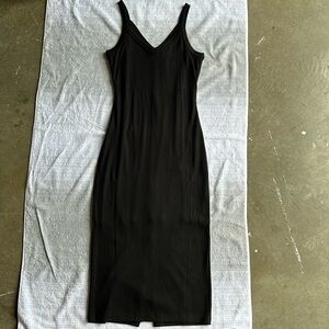 Black Midi dress | ribbed